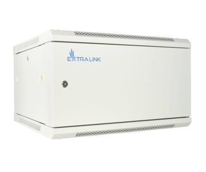 Szafa RACK Extralink Szafka wisząca rack 6U 600x450 szara z metalowymi drzwiami EX.12998